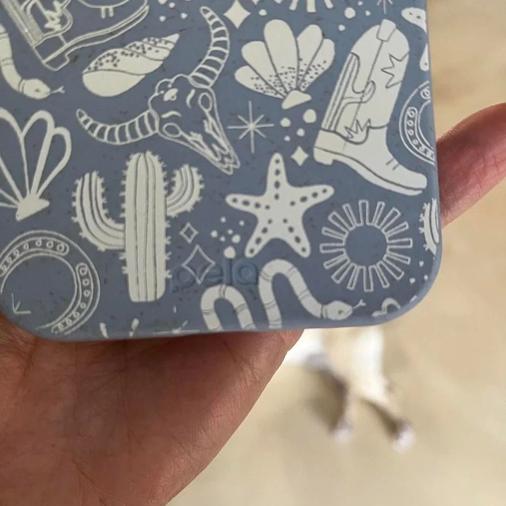 Pela iPhone 15 Pro Max Case Compostable Western Print MagSafe